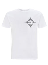 Load image into Gallery viewer, Diamond Tainted Oak Logo Pocket Print on White T-Shirt
