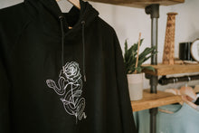 Load image into Gallery viewer, Black Snake and Rose Print Hoody
